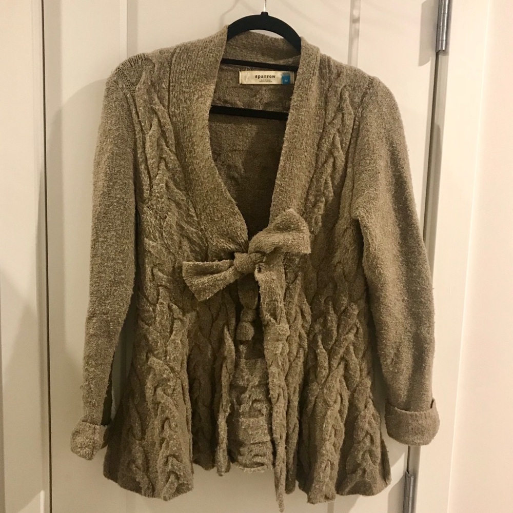 Anthropologie Sparrow Cable Knot Wool Cardigan